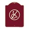Signmission Designer Series No Handicap, Burgundy Heavy-Gauge Aluminum Sign, 24" x 18", BU-1824-23846 A-DES-BU-1824-23846 - alternate 1